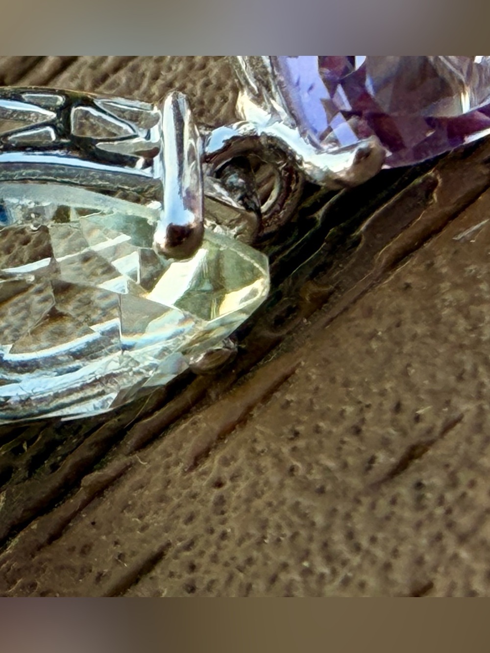 Gorgeous AAA Pink & Green Amethyst 9.00 CTW Rhodium Over 925 Silver Earrings - Picture 5 of 12